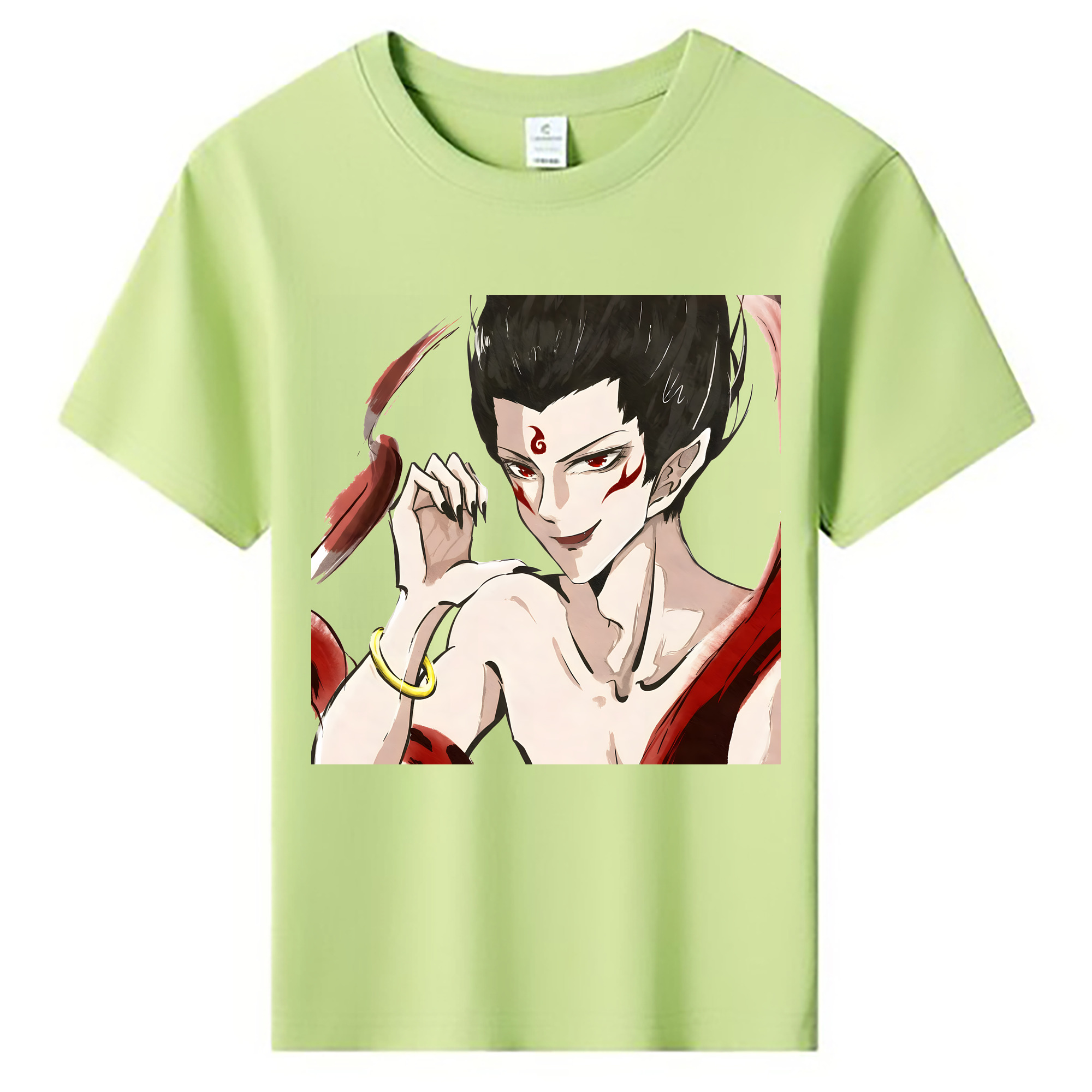 （画像用） Ne Zha 2 ナタ 魔童の大暴れ 綿100％キッズTシャツ（フロントプリント）
